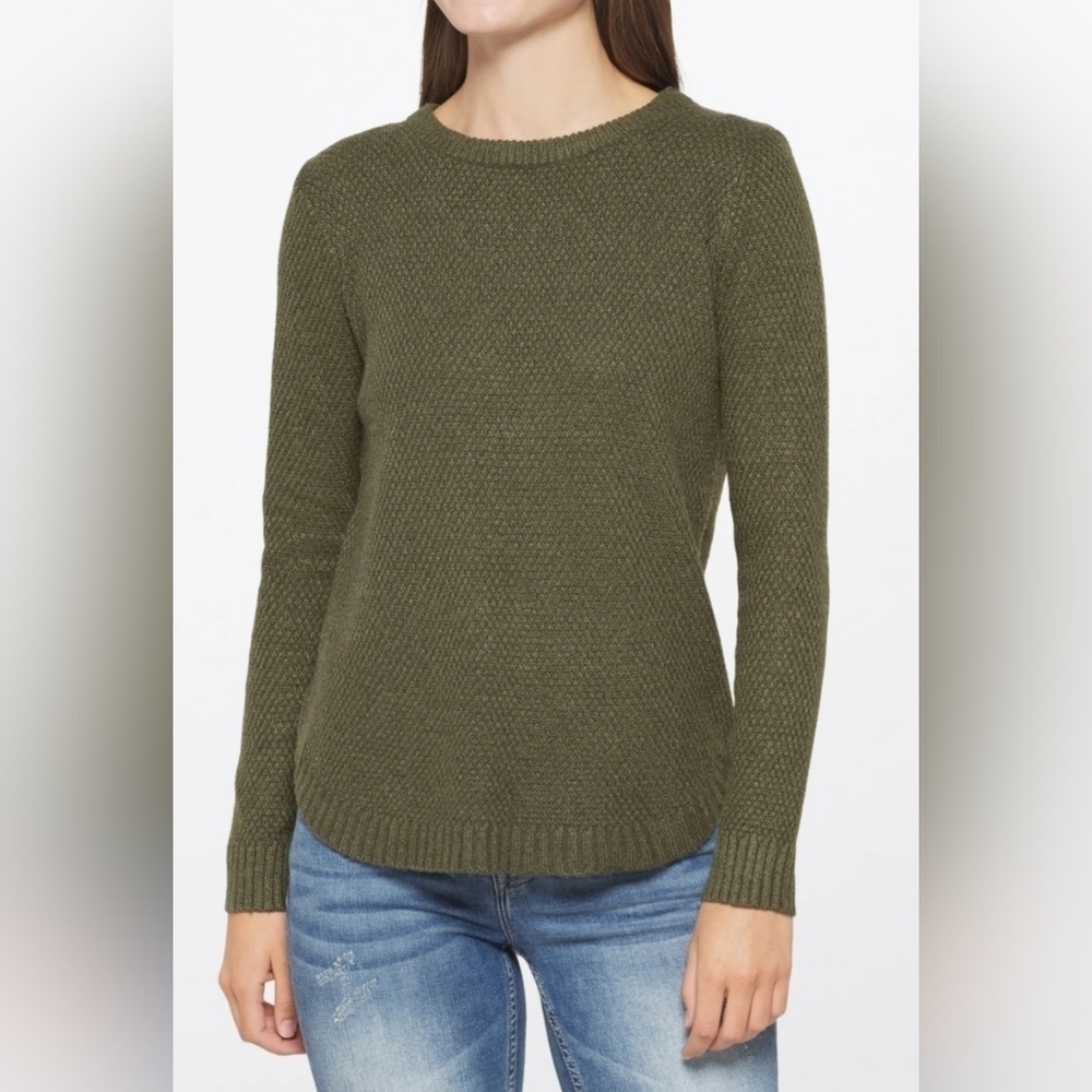 Pink Clover Textures Green Sweater Stitch Fix Women's Size Large NWOT